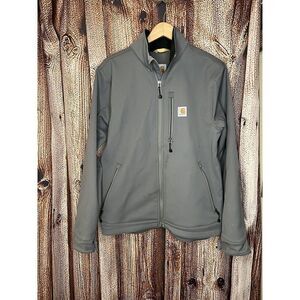 Carhartt Soft Shell Work Jacket Crowley 101199 022 Men's Small Full Zip Gray